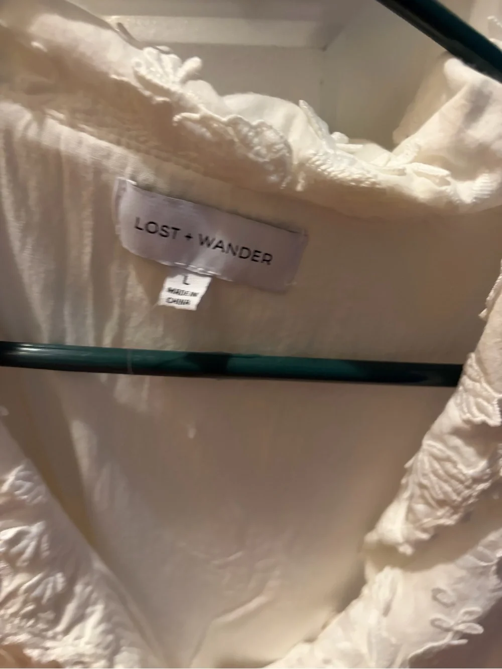 Lost + Wander White Eyelet Cropped Blouse for Kids